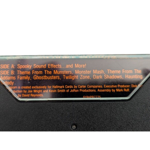 Vintage 1989 Hallmark Spooky Sounds Cassette Tape Horror Halloween Scary Monster - Picture 2 of 4